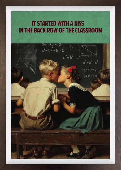 Back Row OF The Classroom - ReMastered - Original - Framed Back Row OF The Classroom - ReMastered - Original - Framed