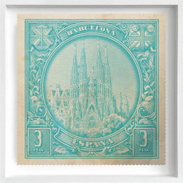Barcelona - Limited Edition - White Framed Barcelona - Limited Edition - White Framed