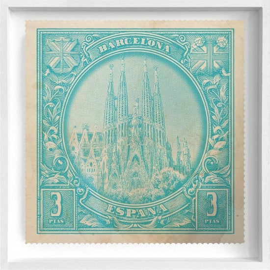 Barcelona - Limited Edition - White Framed Barcelona - Limited Edition - White Framed