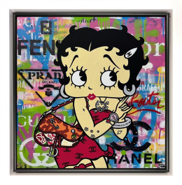 Betty Bling - Original - White Framed