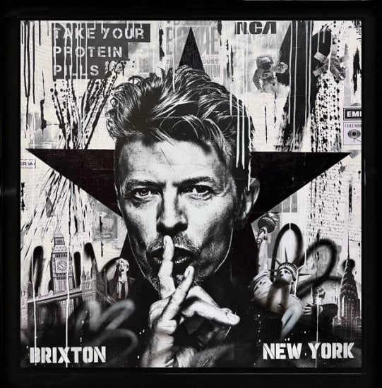 Black Star - Original - Framed Black Star - Original - Framed