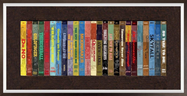 Bond Through The Years - ReBooked - Original - Framed
