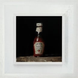 Bottle Of Red Sauce - Original - Framed Bottle Of Red Sauce - Original - Framed