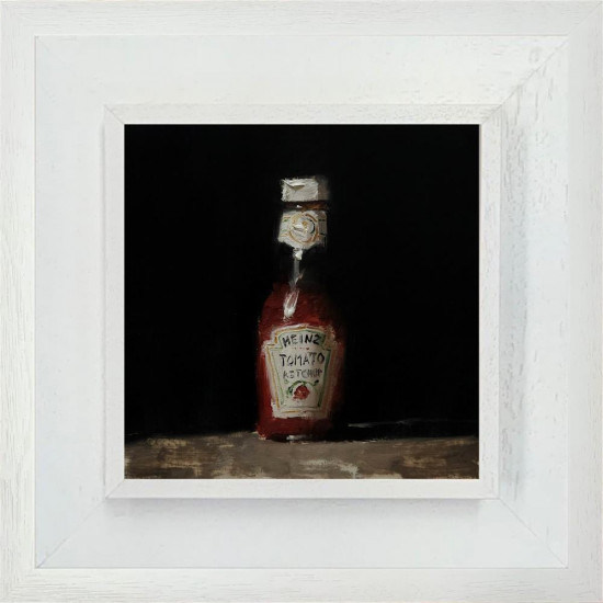 Bottle Of Red Sauce - Original - Framed Bottle Of Red Sauce - Original - Framed