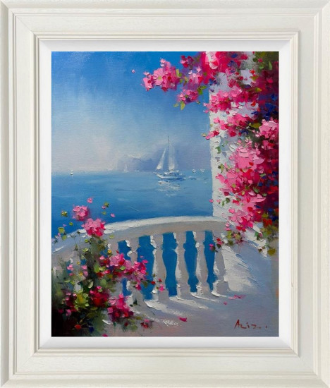 Bougainvillea In Bloom - Original - Framed Bougainvillea In Bloom - Original - Framed