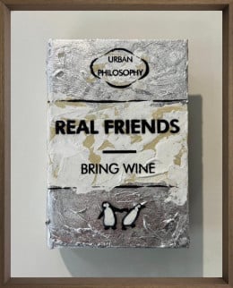 Bring Wine - Silver Leaf - Mini 3D Storybook - Original - Framed