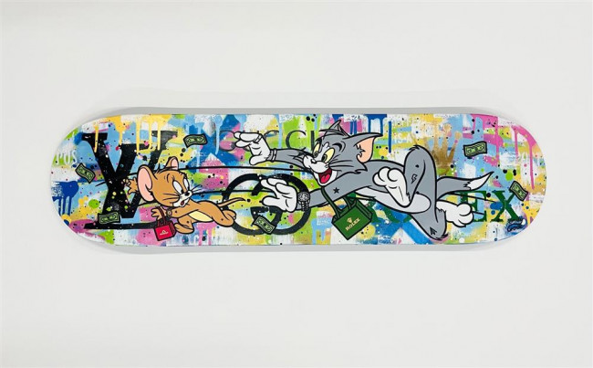 Catch Me If You Can - Skatedeck - Original - Framed Catch Me If You Can - Skatedeck - Original - Framed