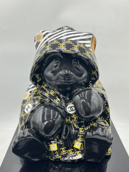 Chanel Boxing Panda I - Original Sculpture