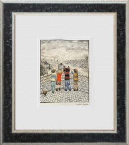 Chasing Steam - Sketch - Original - Framed Chasing Steam - Sketch - Original - Framed