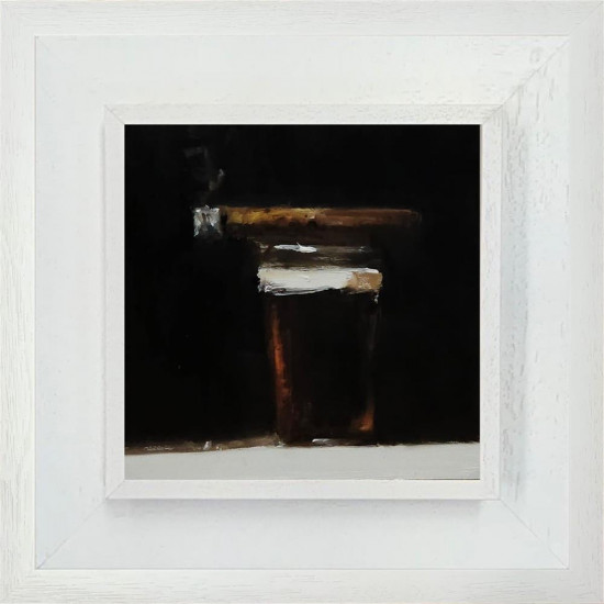 Cigar And Beer - Original - Framed Cigar And Beer - Original - Framed
