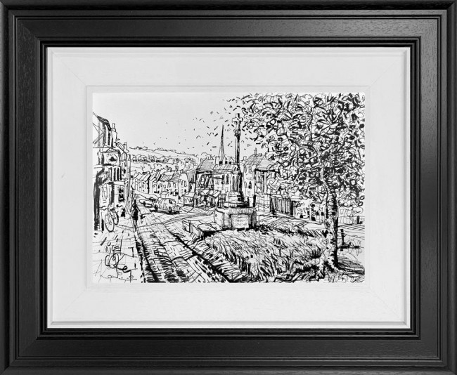 Contours Of Burford Hill - Study - Original - Framed Contours Of Burford Hill - Study - Original - Framed