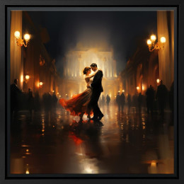 Courtyard Serenade - Black Framed