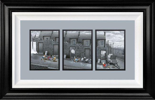 Crash, Bang, Wallop! - Triptych - Deluxe Canvas - Black Framed