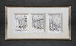 Crash, Bang, Wallop! - Triptych - Sketch - Black Framed