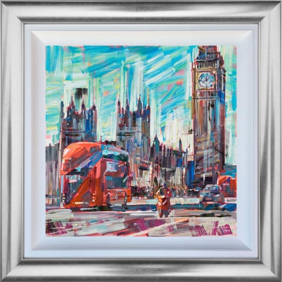 Crossing The Thames - Limited Edition - Silver Framed Crossing The Thames - Limited Edition - Silver Framed