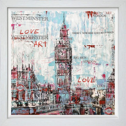 Crossing The Thames - Limited Edition - White Framed