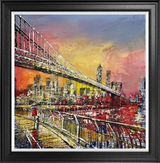 Crossing Via Brooklyn - Original - Framed Crossing Via Brooklyn - Original - Framed