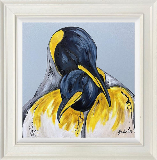 Cuddles Over Ice - Original - Framed Cuddles Over Ice - Original - Framed