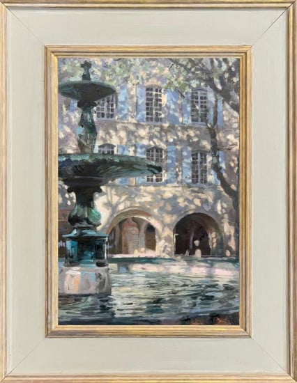 Dappled Fountain - Original - Framed Dappled Fountain - Original - Framed