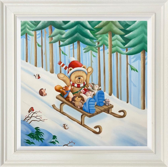 Downhill Delight - Original - Framed Downhill Delight - Original - Framed