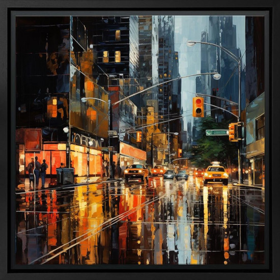 Downtown Drizzle - Black Framed