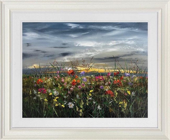 Dusk Over The Wild Field - Original - Framed Dusk Over The Wild Field - Original - Framed