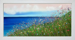 Early Evening, Sapphire Sea - Original - Framed