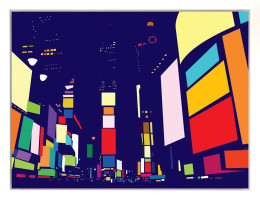 Electric Dreams NYC - Canvas Deluxe - White Framed