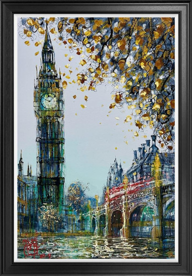 Emerald London Glows - Original - Framed