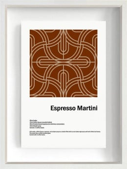 Espresso Martini - Limited Edition - White Framed Espresso Martini - Limited Edition - White Framed