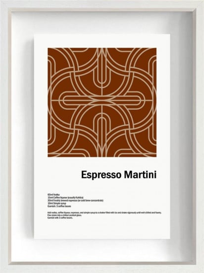 Espresso Martini - Limited Edition - White Framed Espresso Martini - Limited Edition - White Framed