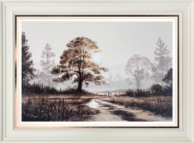 Family Day Out - Original - White Framed Family Day Out - Original - White Framed