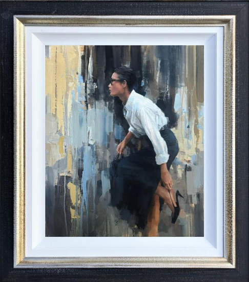Fashionably Late - Original - Framed Fashionably Late - Original - Framed