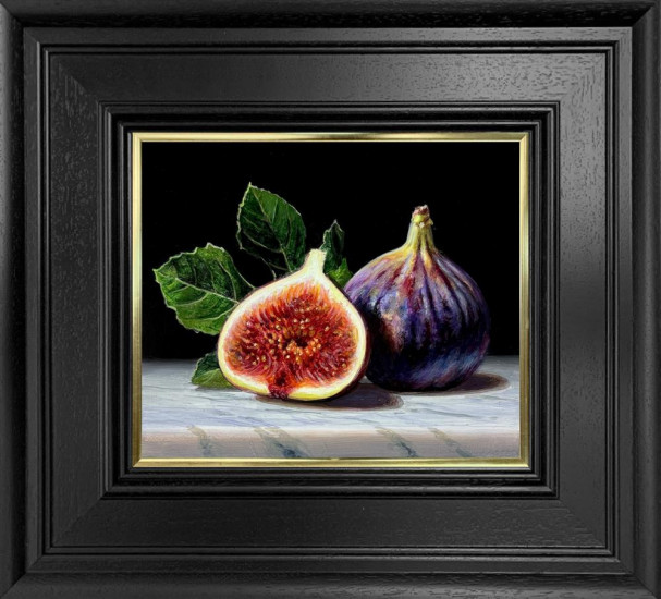 Figs And Leaf - Original - Framed Figs And Leaf - Original - Framed