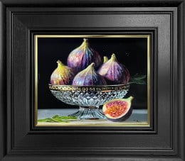 Figs In Glass Bowl - Original - Framed