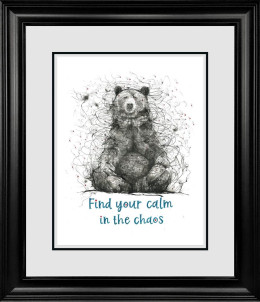 Find Your Calm In The Chaos - Original - Black Framed