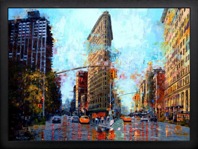Flatiron Reflection - Original - Black Framed Flatiron Reflection - Original - Black Framed