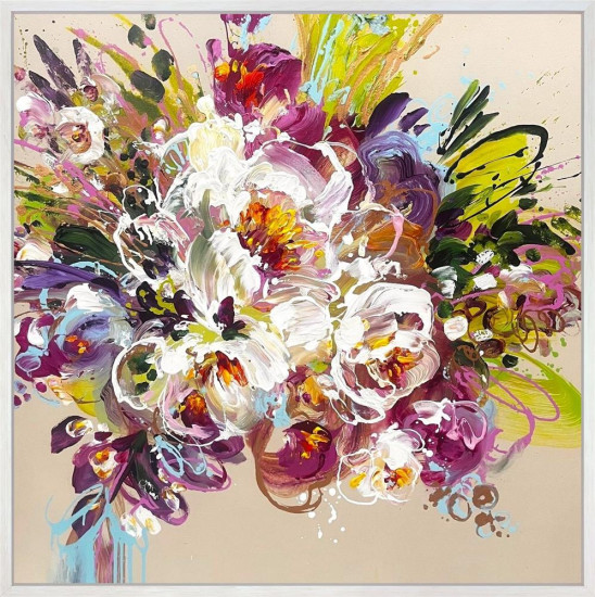 Floral Tapestry - Original - Framed Floral Tapestry - Original - Framed