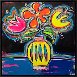 FLVO Flowers In a Vase - Original - Framed