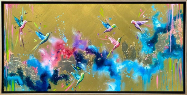 Gilded Flight - Original - Framed Gilded Flight - Original - Framed
