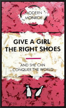 Give A Girl The Right Shoes - XL - Original - Framed Give A Girl The Right Shoes - XL - Original - Framed