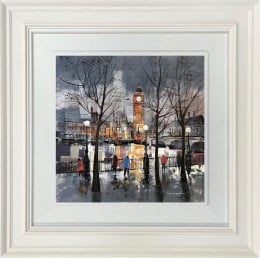 Glowing Streets Of London - Original - Framed Glowing Streets Of London - Original - Framed