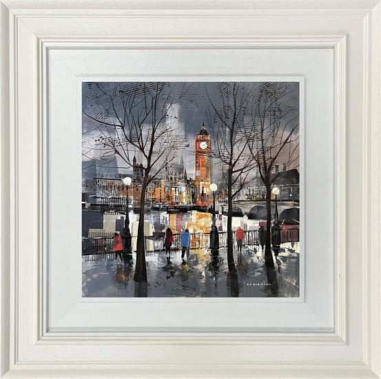 Glowing Streets Of London - Original - Framed Glowing Streets Of London - Original - Framed