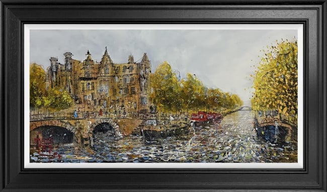 Golden Canal - Original - Framed Golden Canal - Original - Framed