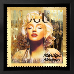 Golden Monroe - Golden Stamp Miniature - Framed