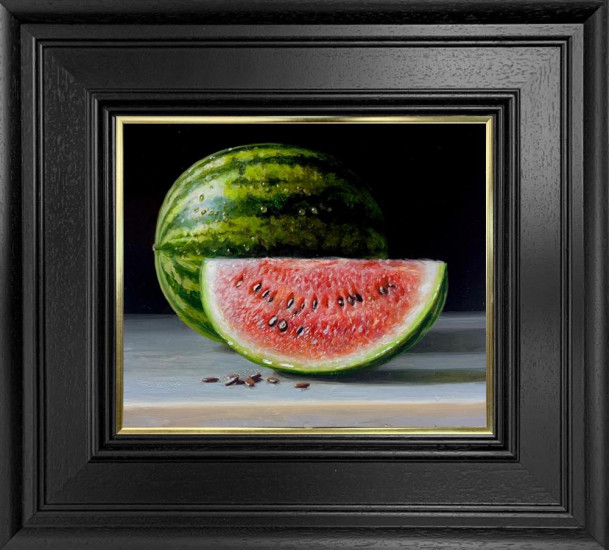 Half Cut Watermelon - Original - Framed Half Cut Watermelon - Original - Framed