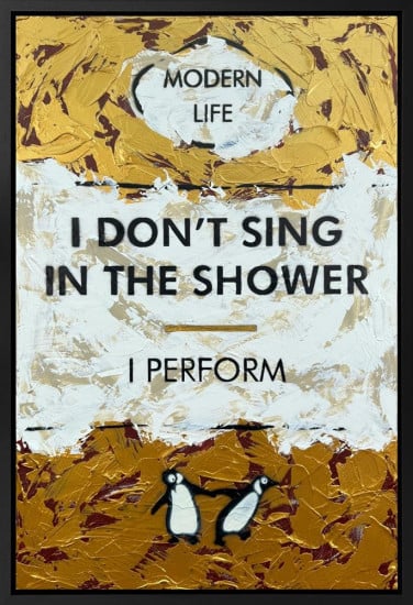 I Don't Sing In The Shower - Original - Framed I Don't Sing In The Shower - Original - Framed