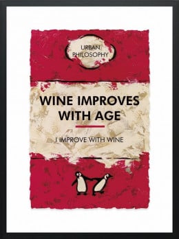 I Improve With Wine... - Limited Edition - Black Framed I Improve With Wine... - Limited Edition - Black Framed