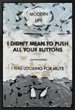 I Was Looking For Mute - Original - Framed I Was Looking For Mute - Original - Framed