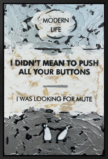 I Was Looking For Mute - Original - Framed I Was Looking For Mute - Original - Framed